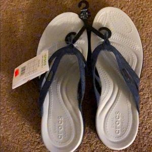 Brand new croc flip flops
